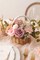 Gradient Pink & Purple Artificial Flower Combo Box – Faux Silk & Foam Roses with Leaves for DIY Wedding Bouquets, Centerpieces, Baby Shower & Party Decor